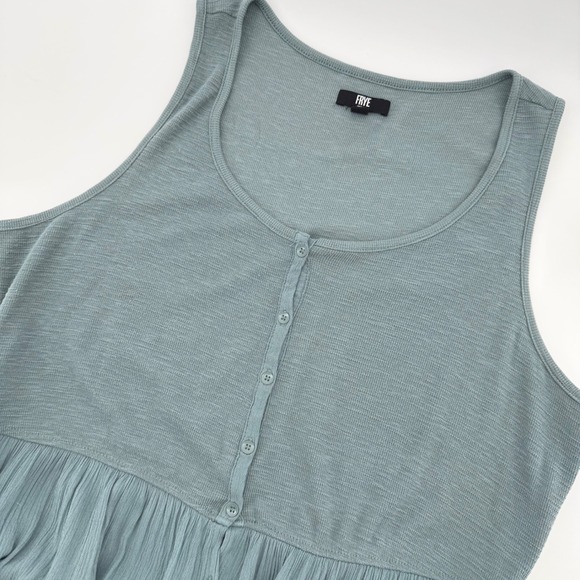 Frye Dresses & Skirts - FRYE & Co Maxi Dress Slate Blue Ribbed Knit Button whimsy Plus‎ Womens XXL